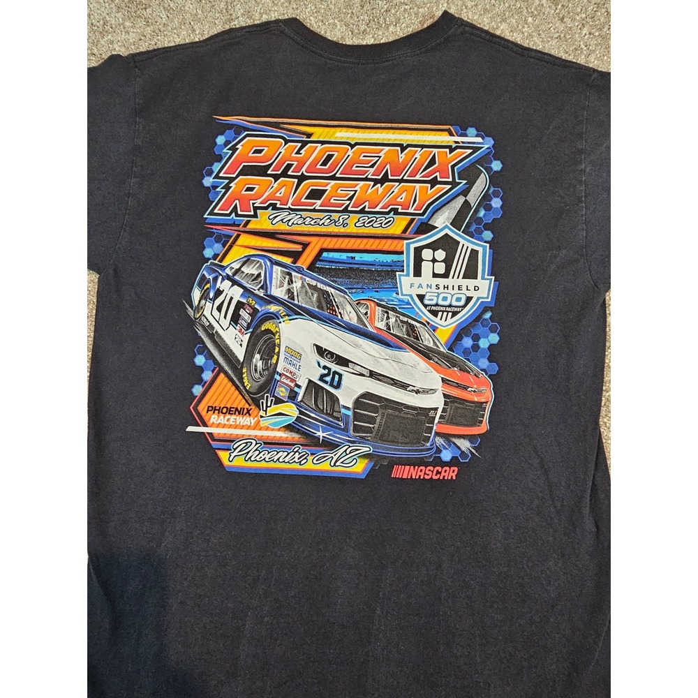 NASCAR Phoenix Raceway FanShield 500 T-Shirt Mens Large Black 2020 Racing‎ Tee